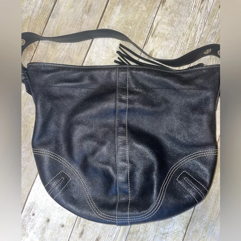 COACH Black Leather Shoulder Bag - Picture 13 of 14